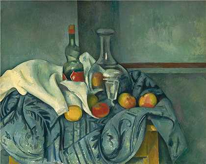 保罗·塞尚（Paul Cézanne）-薄荷瓶 油画