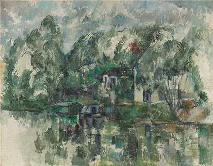 保罗·塞尚（Paul Cézanne）-在水的边缘 油画
