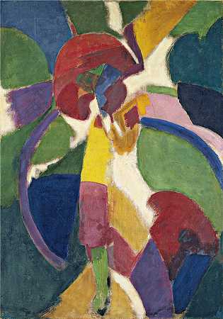罗伯特·德劳内（Robert Delaunay）-阳伞的女人