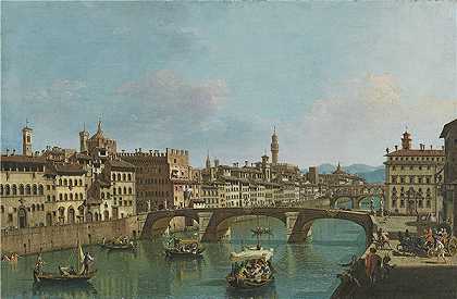 朱塞佩·佐基（Giuseppe Zocchi）-圣特里尼塔桥的亚诺河