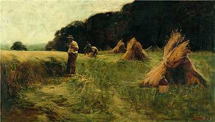 莱昂·奥古斯丁·莱尔米特（Léon AugustinLhermitte）-收割机 1870年-1880年绘画