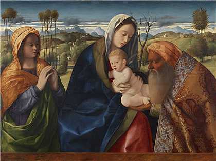 乔凡尼·贝里尼（Giovanni Bellini）-Nunc Dimittis 1505-1510年作品高清