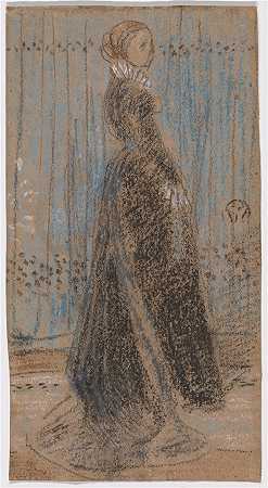詹姆斯·麦克尼尔·惠斯勒(James McNeill Whistler)-弗朗西丝·莱兰夫人的肖像作品