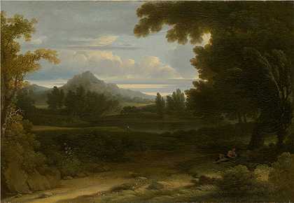 约书亚·肖（Joshua Shaw American）-孤独，1818年美国绘画