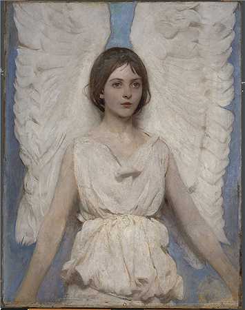 雅培·汉德森·塞耶（Abbott Handerson Thayer）-天使， 1887年绘画