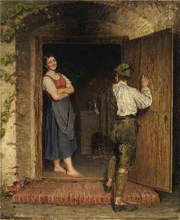 A.金德或林德（A. Kinder或Rinder）-(在门上绘画)， 1887年