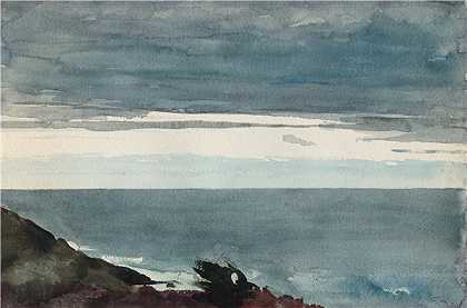 温斯洛·霍默（Winslow Homer）-Prout的脖子，晚上 1894年作品