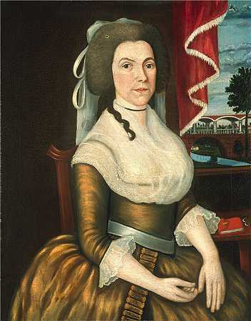 丹尼森·利姆纳（Denison Limner）-伊丽莎白·诺伊斯·丹尼森夫人1790年绘画