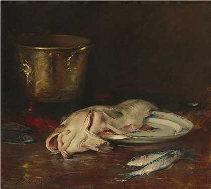 威廉·梅里特·蔡斯（William Merritt Chase）-英国鳕鱼 1904年绘画