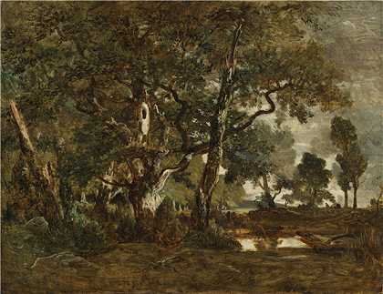 泰奥多·卢梭（ThéodoreRousseau）-枫丹白露森林，法国，约1849–1852年yh