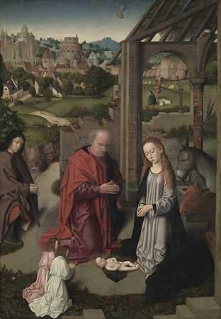 杰拉德·大卫（Gerard David，荷兰，1450_60-1523）-耶稣诞生，1485-1490年绘画