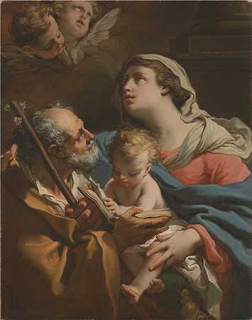 加埃塔诺·甘多菲（Gaetano Gandolfi，意大利人，1734-1802 年）-神圣家族，1776 年绘画