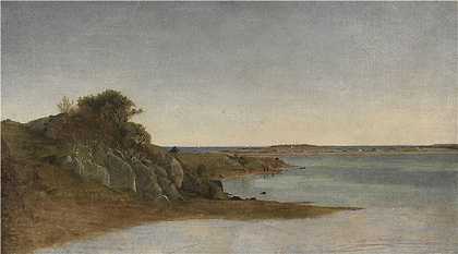 约翰·弗雷德里克·肯塞特（John Frederick Kensett）-纽波特附近的景色 1860 年绘画