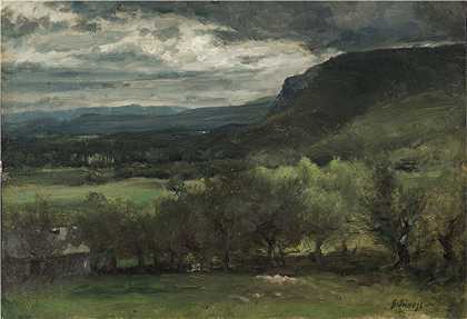 乔治·英尼斯（George Inness）-新泽西州蒙特克莱尔 1878年绘画