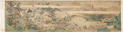 中国清朝禹之鼎-(春泉洗药图) 1703年