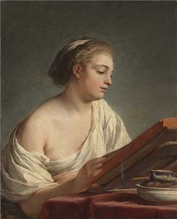尼古拉斯·伯纳德·莱皮西耶（Nicolas Bernard Lépicié，法国，1735-1784 年）-读书的女人，1769 年绘画