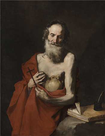 胡塞佩·德·里贝拉（Jusepe de Ribera）-圣杰罗姆，1638-1640年 西班牙油画