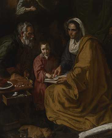 迭戈·委拉斯开兹 (Diego Velázquez)，西班牙-处女的教育油画