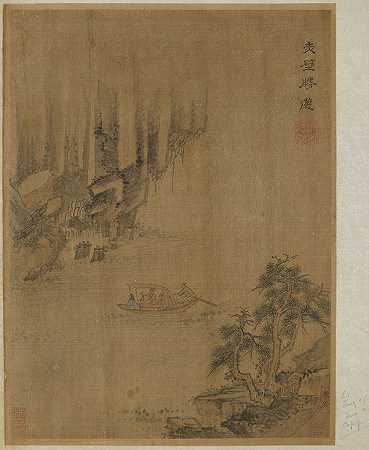 宋代画家李唐-(乘船前往赤壁)作品