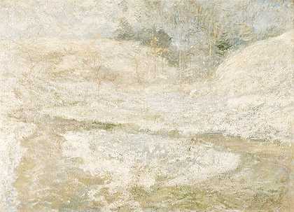 约翰·亨利·托契曼（John Henry Twachtman）-布鲁克，格林威治油画