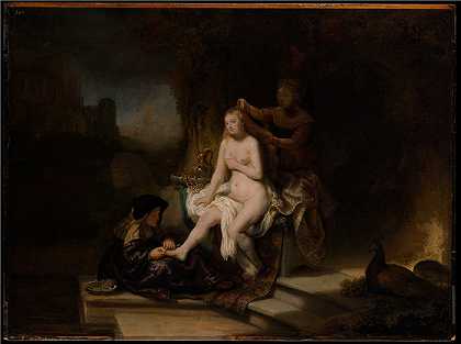 伦勃朗·范·瑞恩（Rembrandt van Rijn）-拔示巴的厕所油画