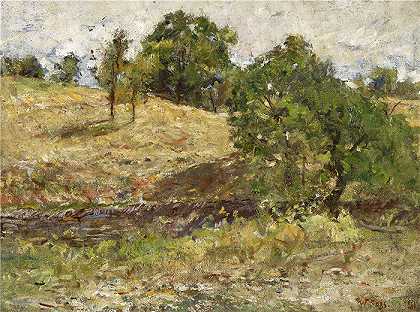 威廉·J·福赛思（William J. Forsyth ，美国人，1854-1935 年）-印第安纳景观油画
