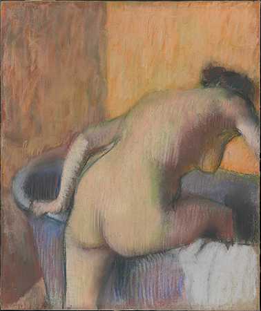 埃德加·德加（Edgar Degas）-步入浴缸的沐浴者作品