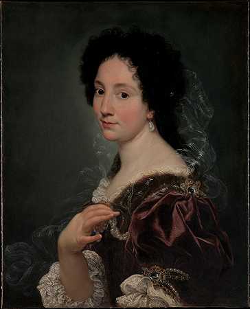 乔瓦尼·巴蒂斯塔·高利（Giovanni Battista Gaulli，意大利，1639-1709）-一个女人的肖像油画