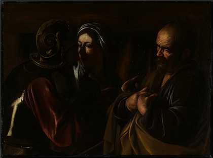 卡拉瓦乔（Caravaggio）-圣彼得的否认 意大利高清油画