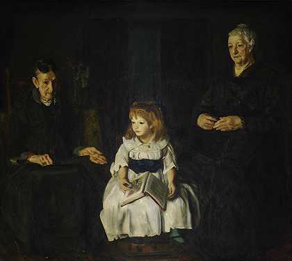 乔治·韦斯利·贝洛斯（George Wesley Bellows）-埃莉诺、让和安娜，1920 年美国绘画