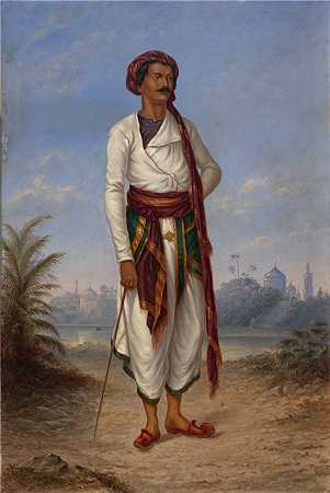 安东尼奥·芝诺·辛德勒（Antonion Zeno Shindler）-印度人油画 美国