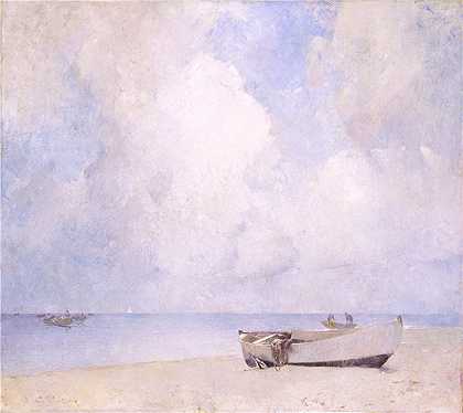 埃米尔·卡尔森 (Emil Carlsen)-(南岸)油画 美国
