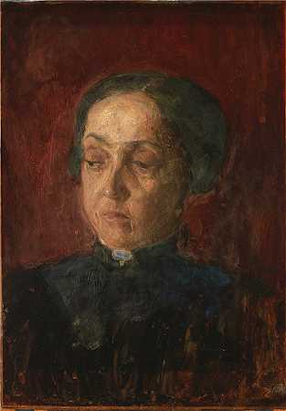 亨利·奥萨瓦·坦纳 (Henry Ossawa Tanner)-(亨利·O·坦纳的母亲)油画 美国