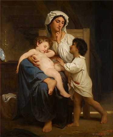法国画家威廉·阿道夫·布格罗（William Adolphe Bouguereau)油画-侍酒师