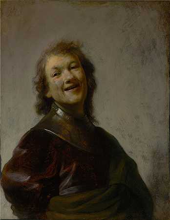 伦勃朗·范·瑞恩 (Rembrandt van Rijn，荷兰 ) 作品 – 伦勃朗笑（1628）