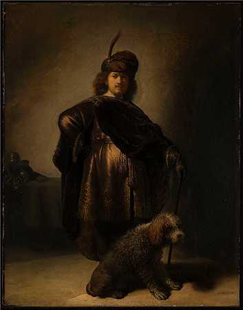 伦勃朗·范·瑞恩 (Rembrandt van Rijn，荷兰 ) 作品 – 东方服装艺术家肖像（1631）