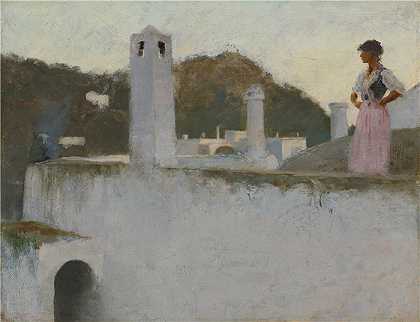 约翰·辛格·萨金特 (John Singer Sargent，美国画家)作品-卡普里岛景色（约 1878 年）