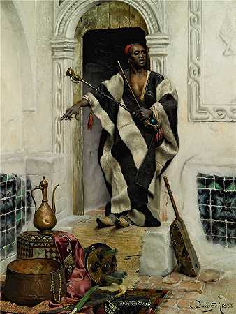 路德维希·多伊奇(Ludwig Deutsch 奥地利画家)作品 -Della\’l，开罗（1883 年）_1