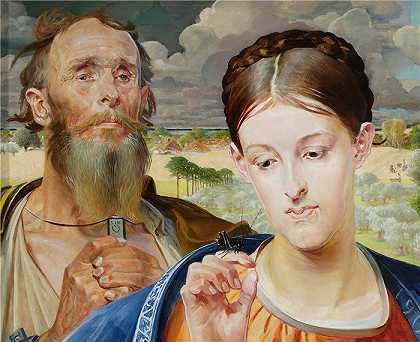 杰克·马尔切夫斯基(Jacek Malczewski，波兰画家)作品-音乐 – 三联画的左翼 (1906)