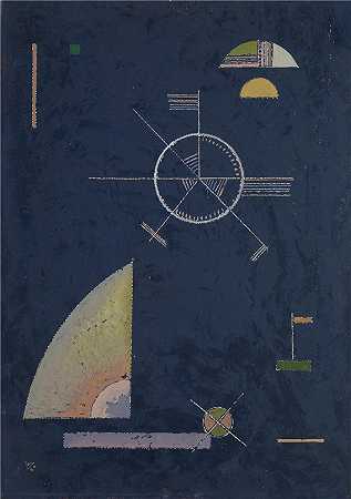 瓦西里·康定斯基（Wassily Kandinsky，俄罗斯画家）作品-暗灰色 (1930)