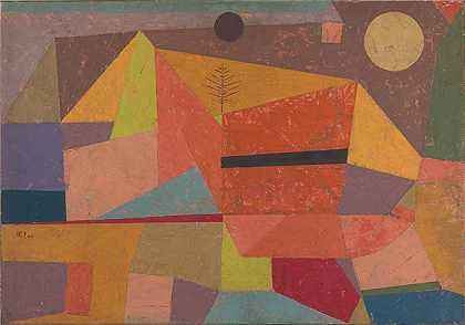 保罗・克利（Paul Klee，德国 ）作品-欢乐山水 (1929)