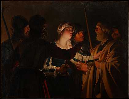 格里特·范·霍恩霍斯特（Gerrit van Honthorst，荷兰）-否认圣彼得（约 1623 年）