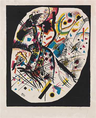 瓦西里·康定斯基（Wassily Kandinsky，俄罗斯画家）作品-小世界三世 (1922)