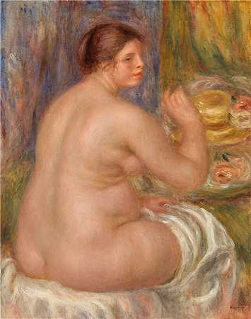 皮埃尔·奥古斯特·雷诺阿（Pierre-Auguste Renoir）-背后的裸体 (Nu de dos) (1917)