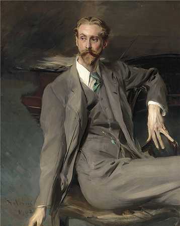 乔瓦尼·博尔迪尼 (Giovanni Boldini，意大利画家)–艺术家劳伦斯·亚历山大（“彼得”）哈里森的肖像（1902 年）