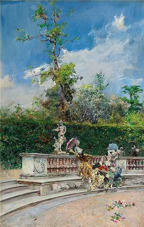 乔瓦尼·博尔迪尼 (Giovanni Boldini，意大利画家)–Les Dômes（凡尔赛宫）