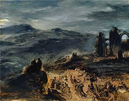 欧仁·德拉克鲁瓦（Eugene Delacroix，法国画家）作品 – 女巫的安息日（大约 1831-1833 年）