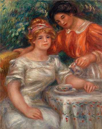 皮埃尔·奥古斯特·雷诺阿（Pierre-Auguste Renoir）-下午茶时间 (1911)