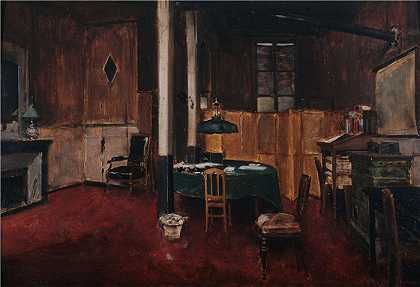 让·贝罗 (Jean Béraud，法国画家) 作品–(议事录)编辑室（1889年）