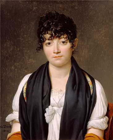 雅克·路易·大卫（Jacques-Louis David，法国画家）作品–Suzanne Le Peletier De Saint-Fargeau